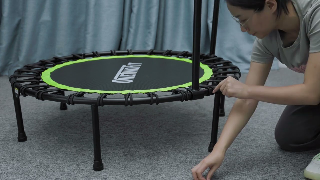 Installation Video-ONETWOFIT Folding Fitness Trampoline OT059001
