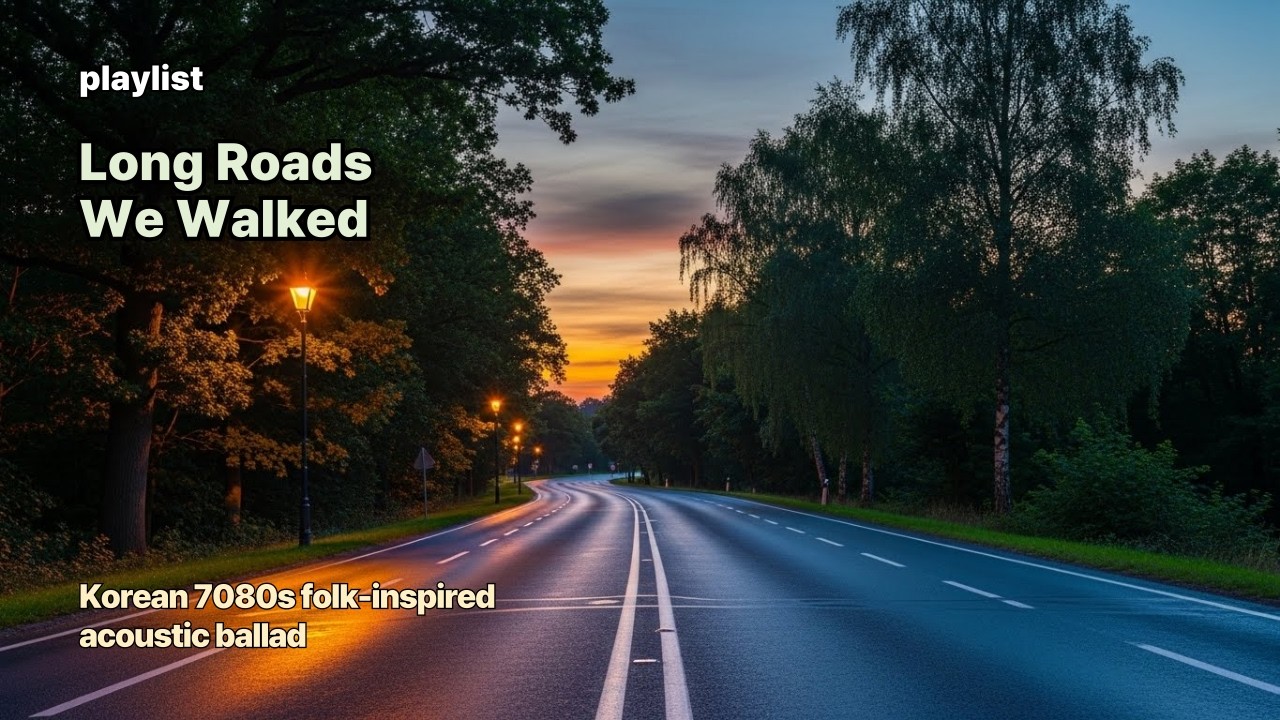 🎧Korean 7080s folk-inspired acoustic ballad,🎧Title: “Long Roads We Walked”🎵 nostalgic storytelling🎵