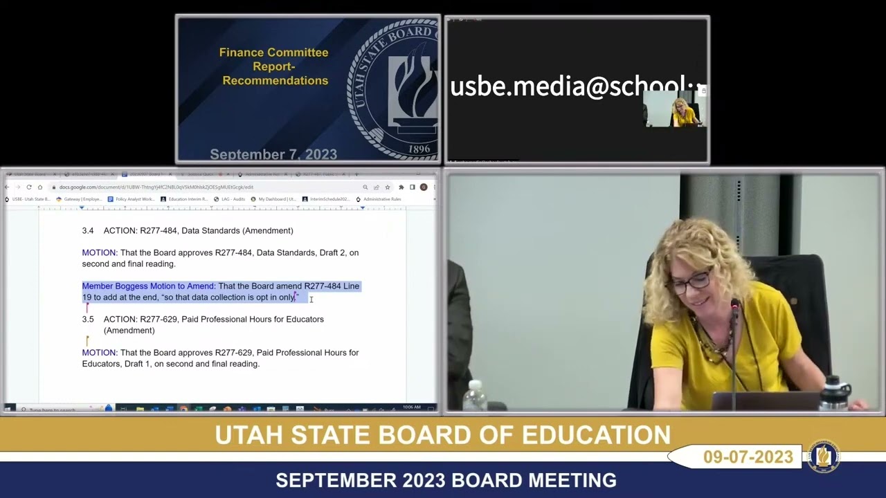 20230907 03. Finance Committee Report Recommendations (Live)