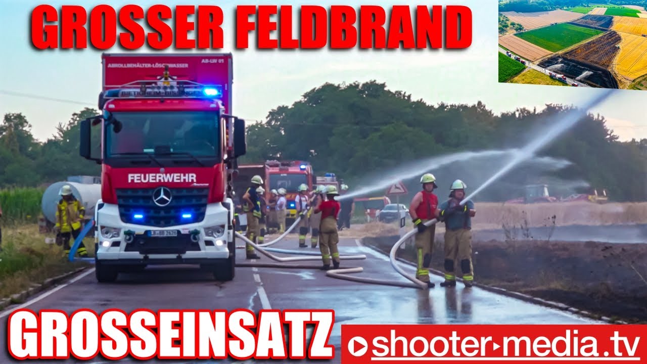 🔥  GROSSER FELDBRAND  🔥 | 🚒  Großeinsatz der Feuerwehr  🚒 | Landwirte unterstützen