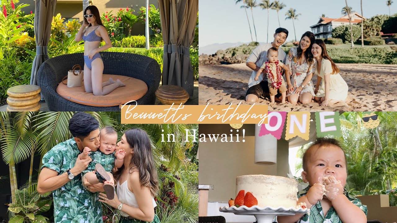 到夏威尼幫貝尼過一歲生日!跟嬰兒旅行實在太不一樣了👻｜Bennett's bday vlog in Hawaii