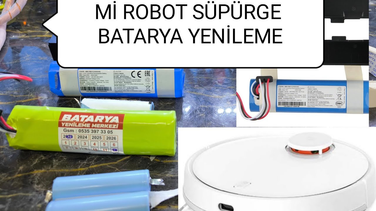 XİAOMİ Mİ ROBOT BATARYA YENİLENMESİ | ROBOT SÜPÜRGE BATARYASI | ROBOT SÜPÜRGE PİLİ | BATARYA PROBLEM