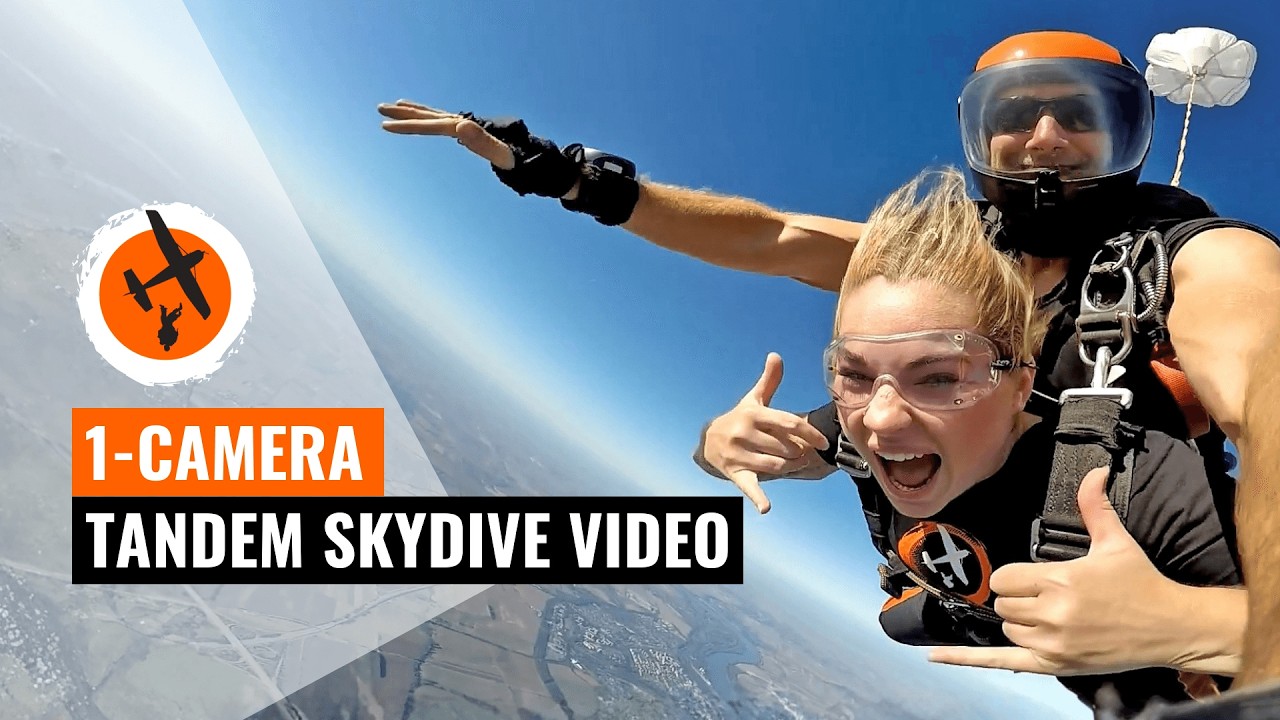 🎥 1-CAMERA HANDCAM TANDEM SKYDIVE (Instructor POV) | Skydiving Budapest