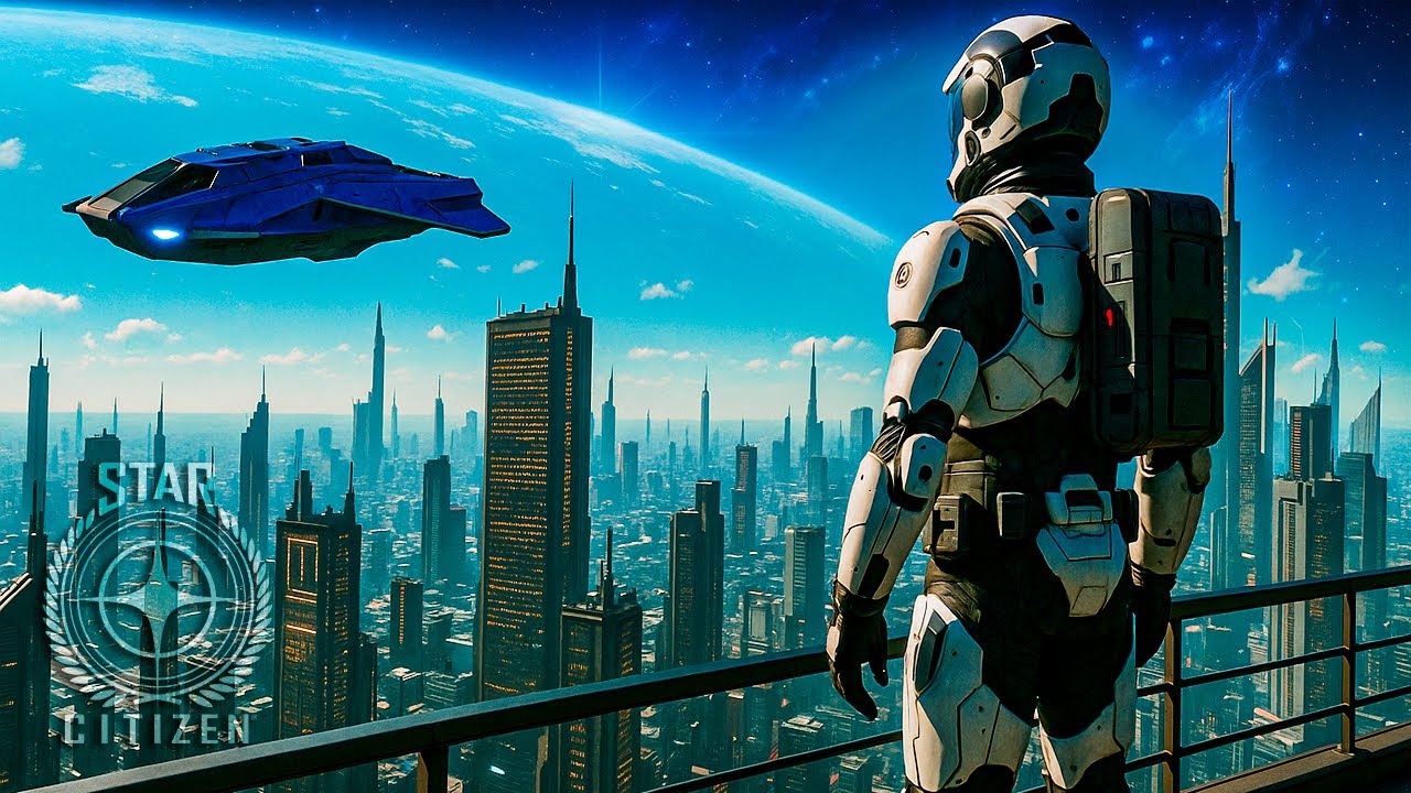 STAR CITIZEN  - RELAXING WALKING AREA 18 ARCORP DAY 4K