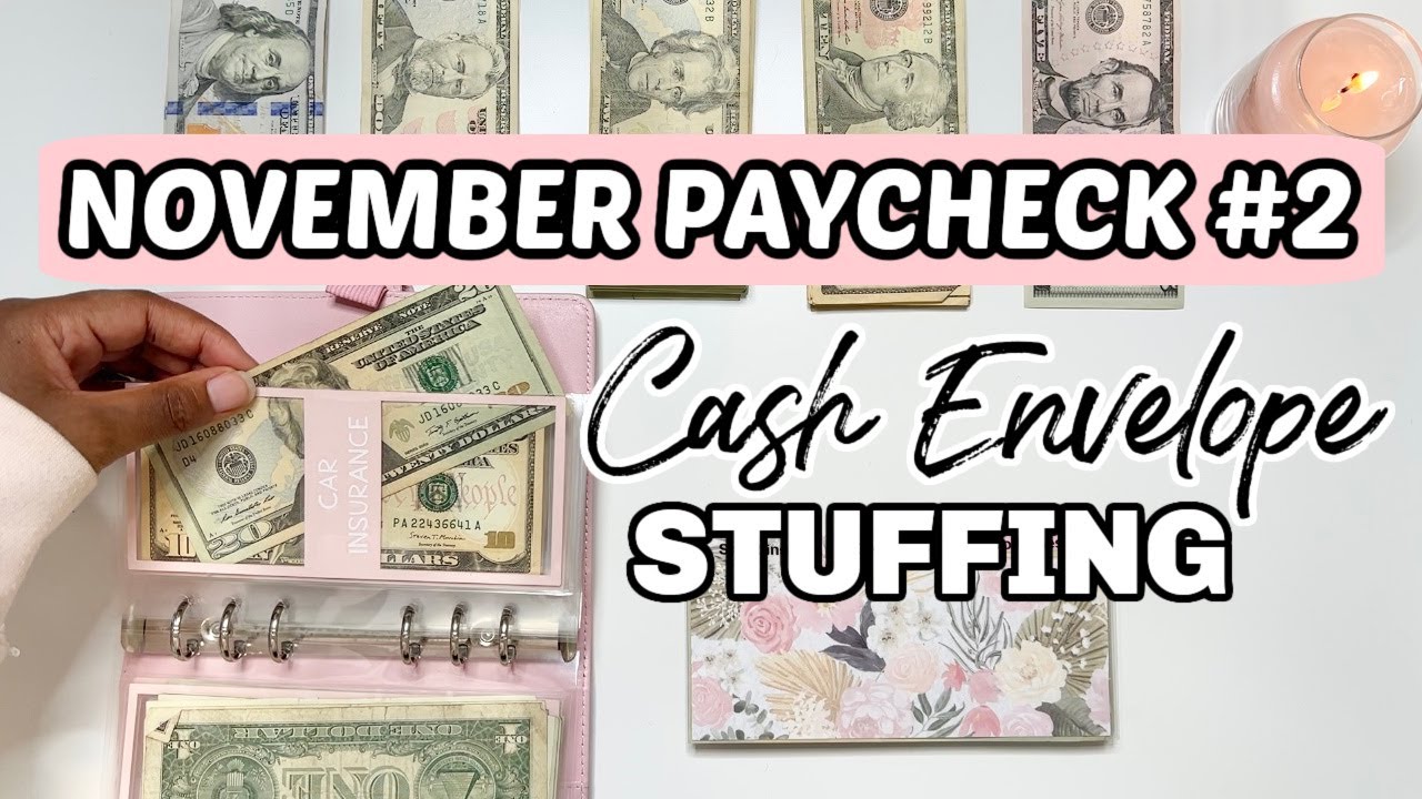 NOVEMBER CASH ENVELOPE STUFFING | FULL-TIME BUDGET | PAYCHECK #2 | Budget With Me | MONETS MONEY