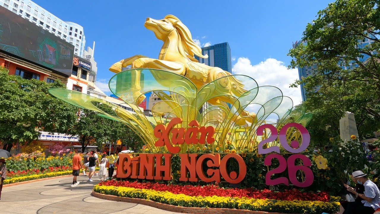 Đường Hoa Nguyễn Huệ - Chợ Bến Thành | TẾT BÍNH NGỌ 2026
