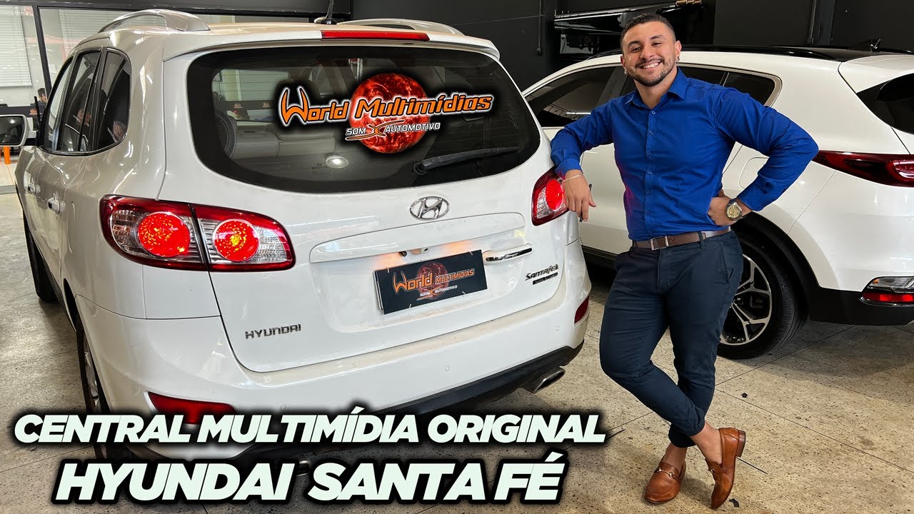 CENTRAL MULTIMÍDIA ORIGINAL HYUNDAI SANTA FÉ com CÂMERA DE RÉ! WORLD MULTIMÍDIAS
