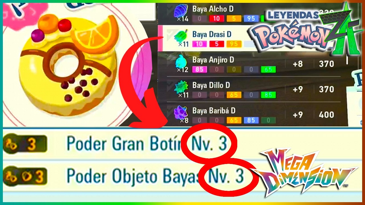 🔥 Cómo farmear Bayas Dimensionales RARAS en Pokémon Leyendas Z-A | Guía Definitiva