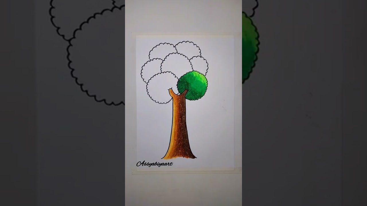 Cara menggambar pohon