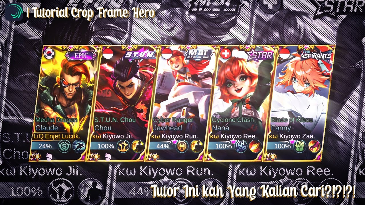 Tutorial Crop Frame Hero Versi Full Squad | Trend Tiktok ⁉️