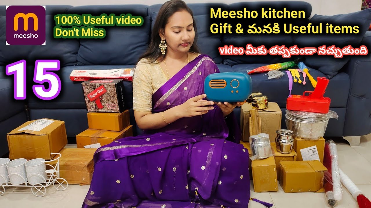 Meesho useful 🛍️ shopping ఈ video items అన్నీ 😍 kitchen items🤩Gift items 🎁 Very helpful items ఇవన్నీ