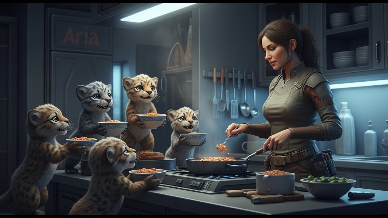 The Human Cooked Food for Herself — The Cubs Smelled It and Brought Their Bowls Over | HFY | SCI-FI
