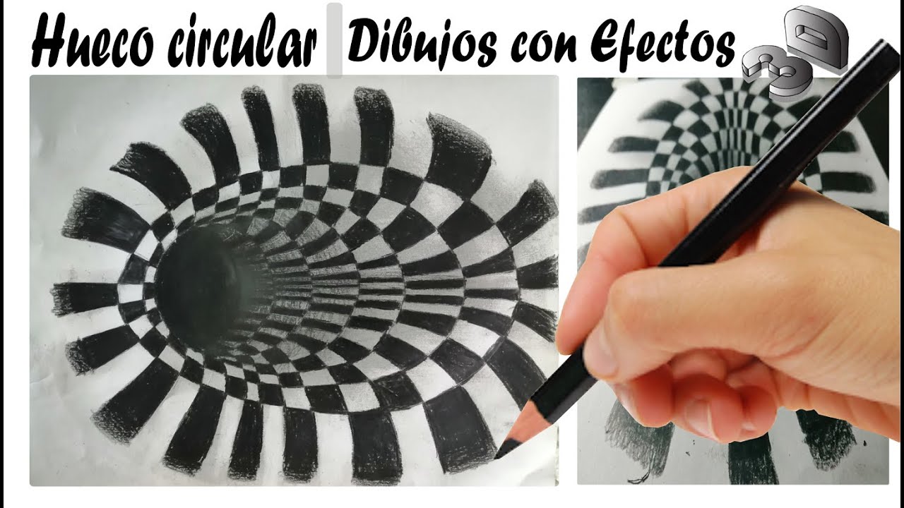 COMO HACER DIBUJO ANAMORFICO CON EFECTO 3D, HUECO TRIDIMENSIONAL A L&aacute;piz ✏️ @ArteconEloy