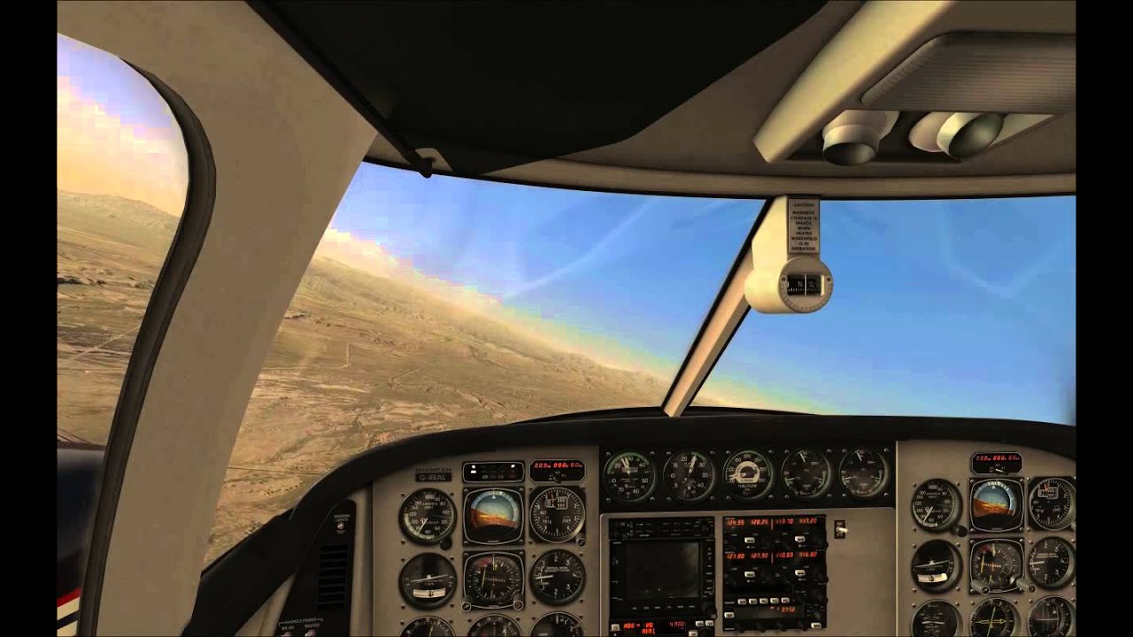 FSX KSAN to KLAS - RealAir Piston Duke