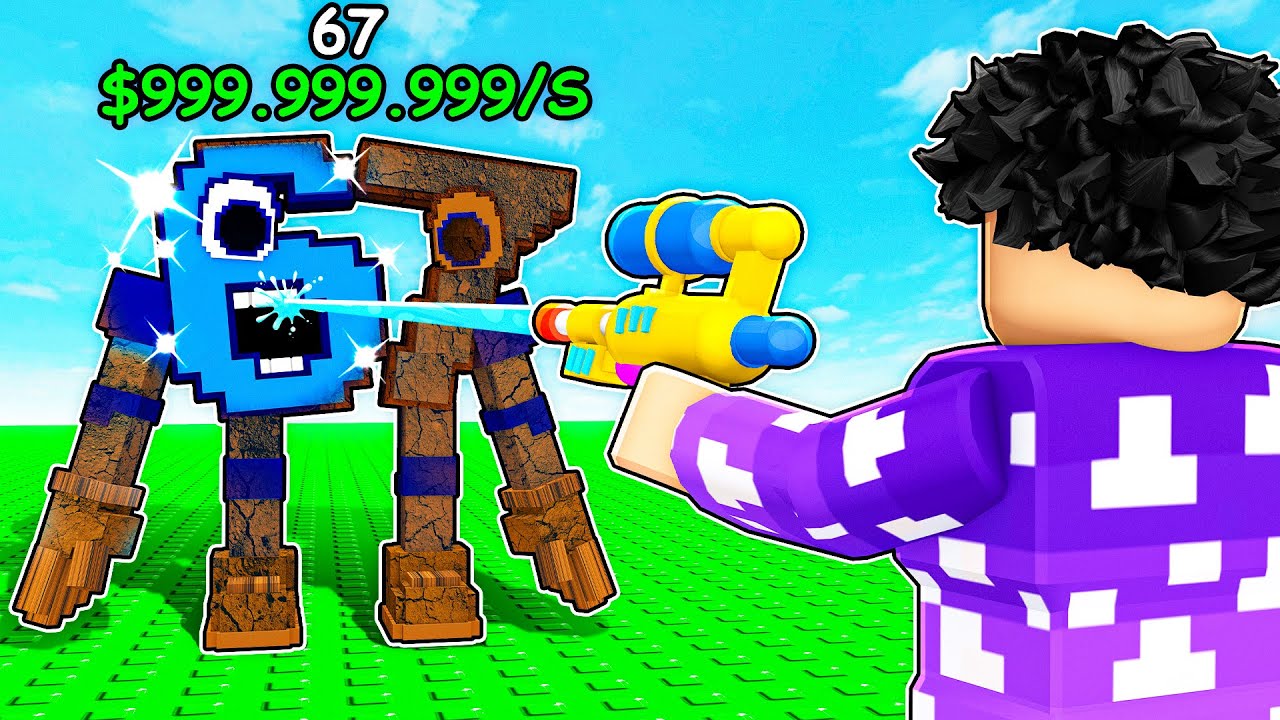 Limpei BRAINROTS SUJOS para ganhar BILHÕES no Roblox