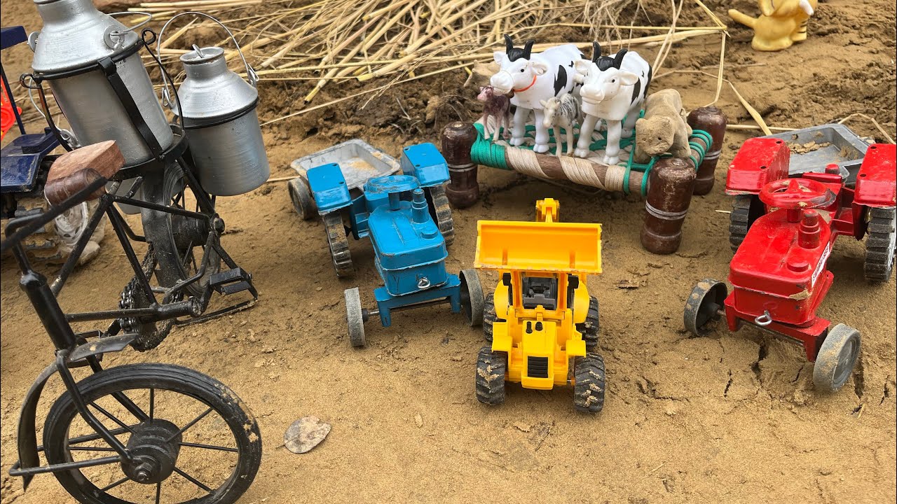 Gaay ke Bacche | Cow | swaraj 855 | mini tractor | cow feed | #cow #tractor #swaraj #toys #life #car