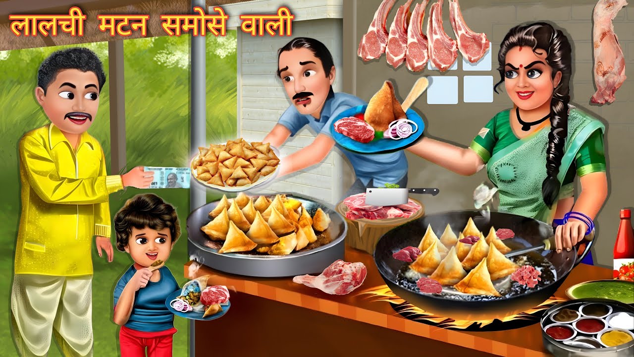 लालची मटन समोसे वाली | Mutton Samosa Wali | Hindi Kahani | Moral Stories | Hindi Story | Kahaniya