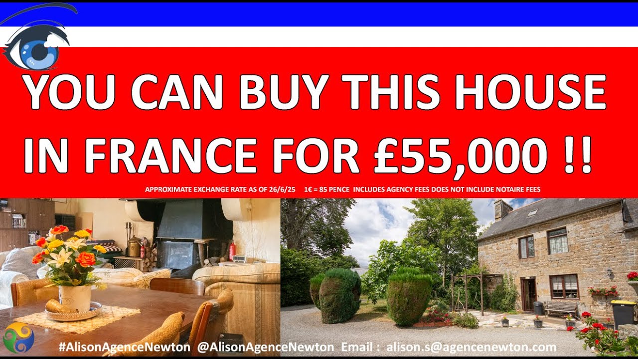 &pound;55,000 !!  French country house for sale in Brittany France. Living in France.  Moving to France?