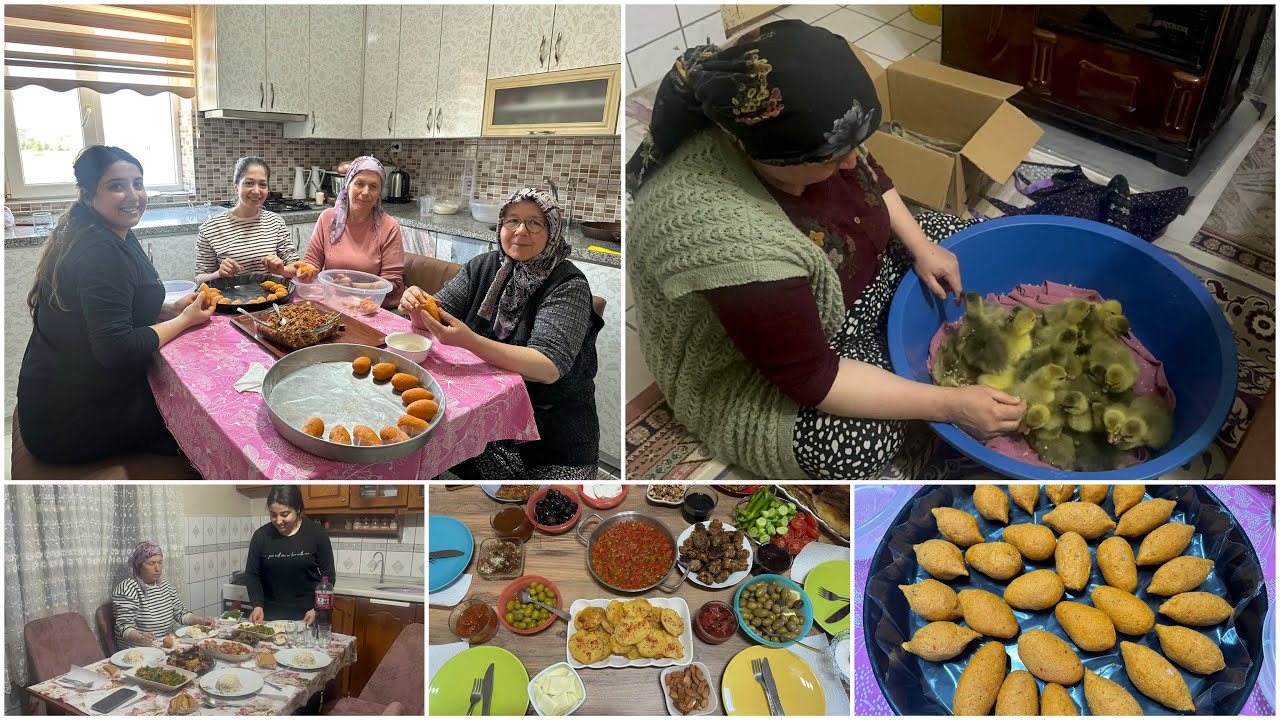 HAMİDE ABLAMA İÇLİ KÖFTE VE TOPALAK YAPTIK❗️SEBAHAT ABLAMIN KAZ YAVRULARI🐣YEĞENİMDEN AKŞAM DAVETİ
