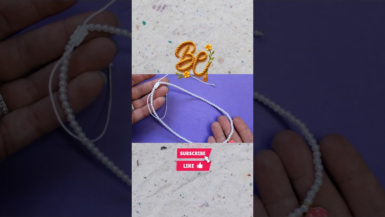 Collar regulable super f&aacute;cil de hacer con hilo ☺️✨️✅️ #necklace #collar #hechoamano #diy