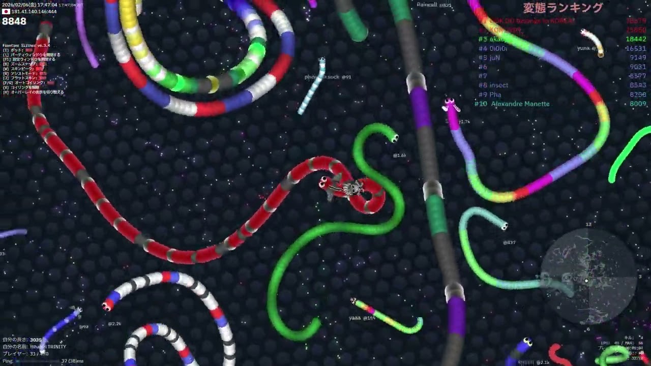 slither.io スリザリオ 1PLAY①