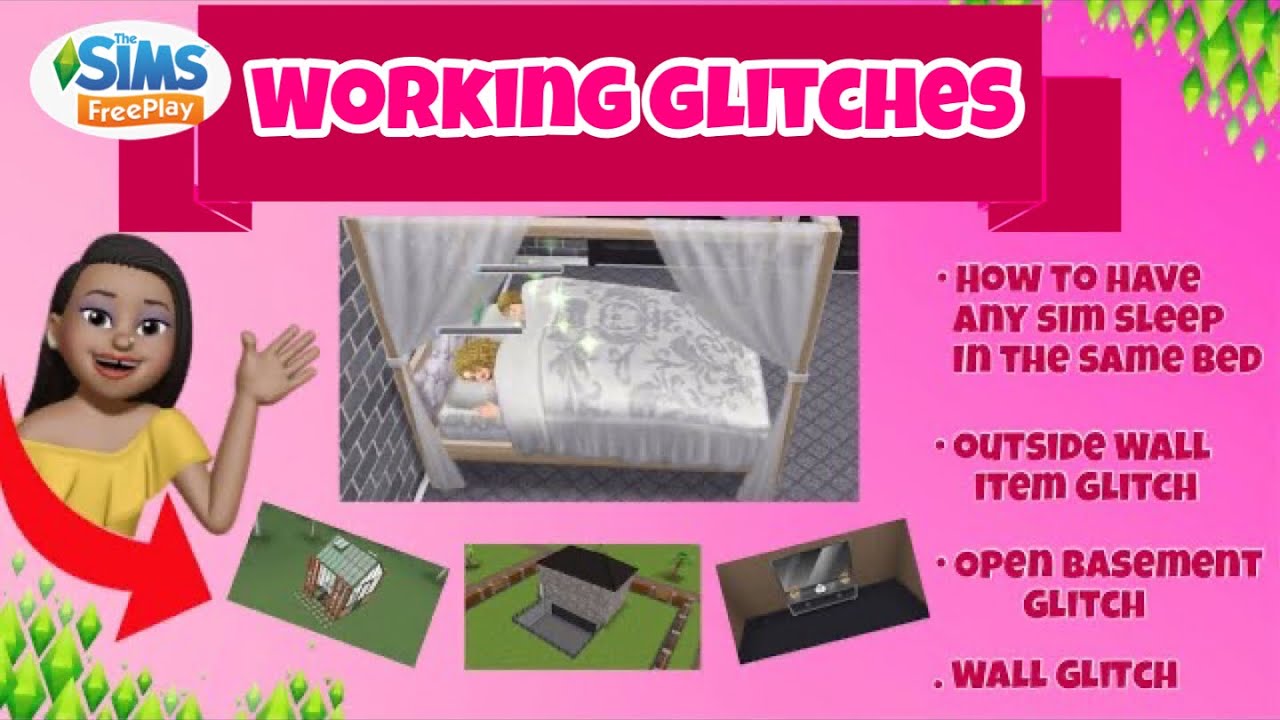 HOW TO: Have any Sim sleep in the same bed | Wall and Outside Items Glitch | Open Basement Glitch