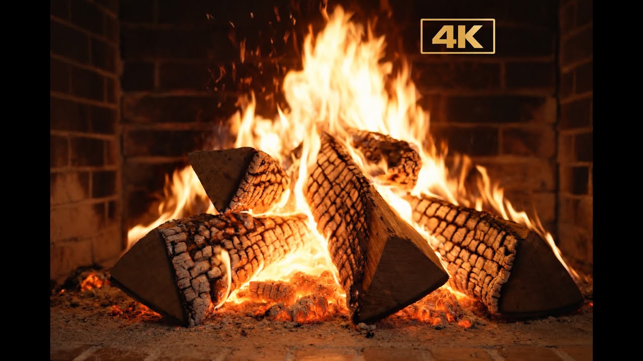 8 Hours Cozy Fireplace 🔥 Crackling Fire Sounds for Sleep, Relax & Study