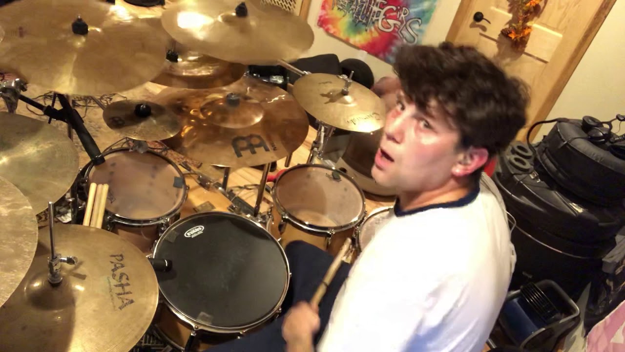 Black Crown Initiate ( Years In Frigid Light) live iPhone drum cover/playthrough by Michael Ranne Jr