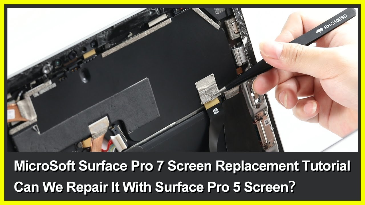 MicroSoft Surface Pro 7 Screen Replacement Tutorial. Can We Repair It With Surface Pro 5 Screen?