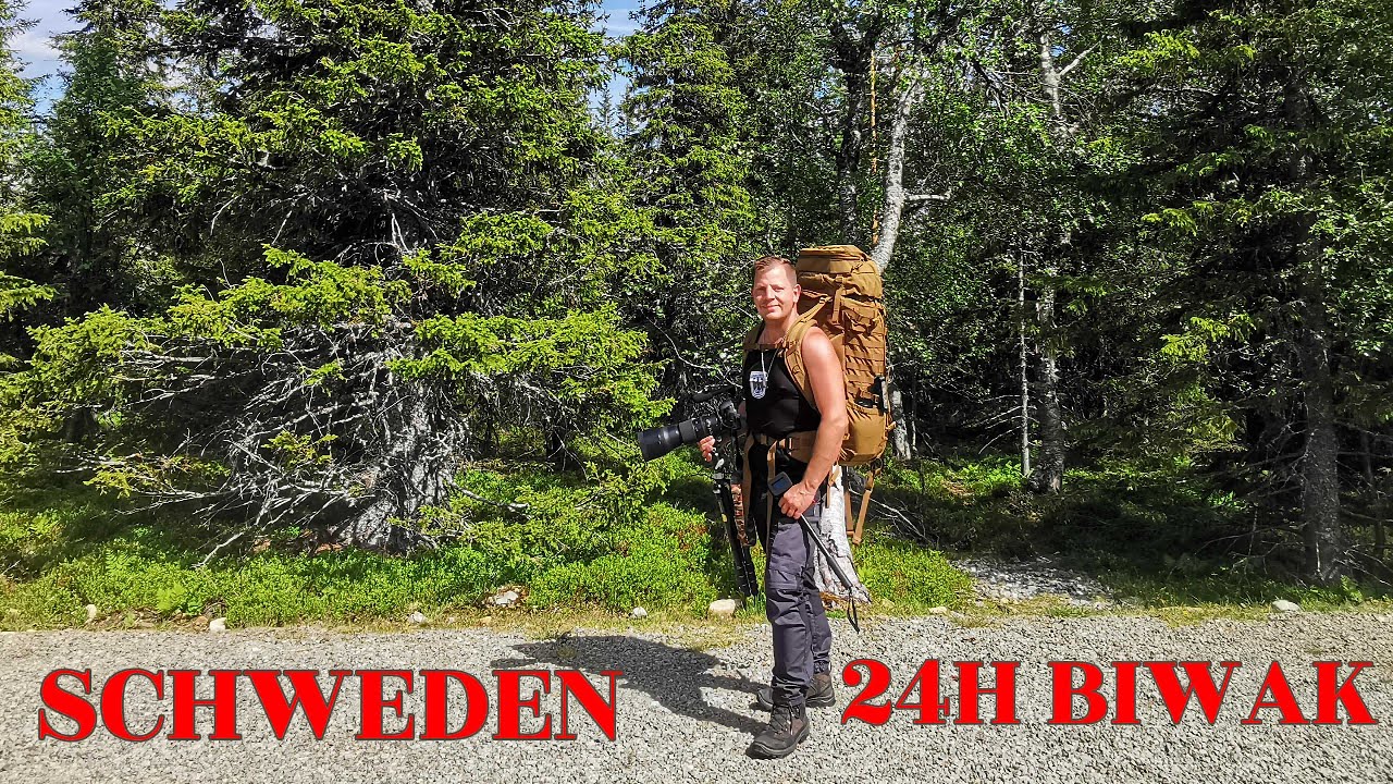 24H Biwak in Schweden Wandern im Bärengebiet mit Wildtier Sichtung