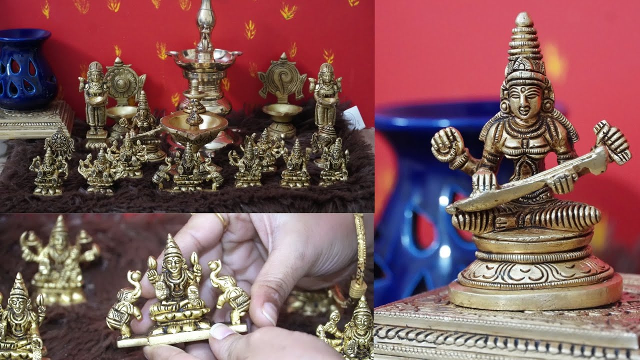చూడ ముచ్చటైన Ashta Lakshmi Set| new antique brass collection| brass pooja items| Ssandhya rupessh