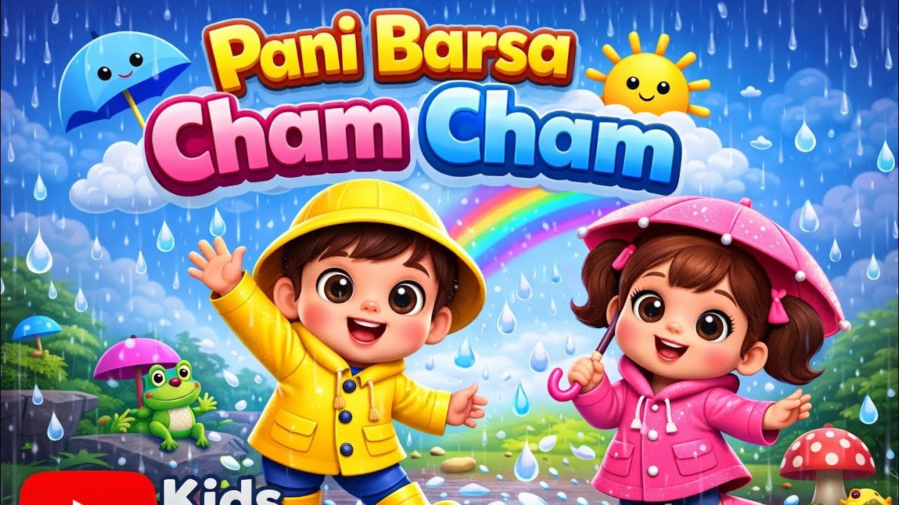 Pani Barsa Cham Cham 🌧️ | Kids Rain Rhyme | Baby Songs #nurseryrhymes #kidsrayhm