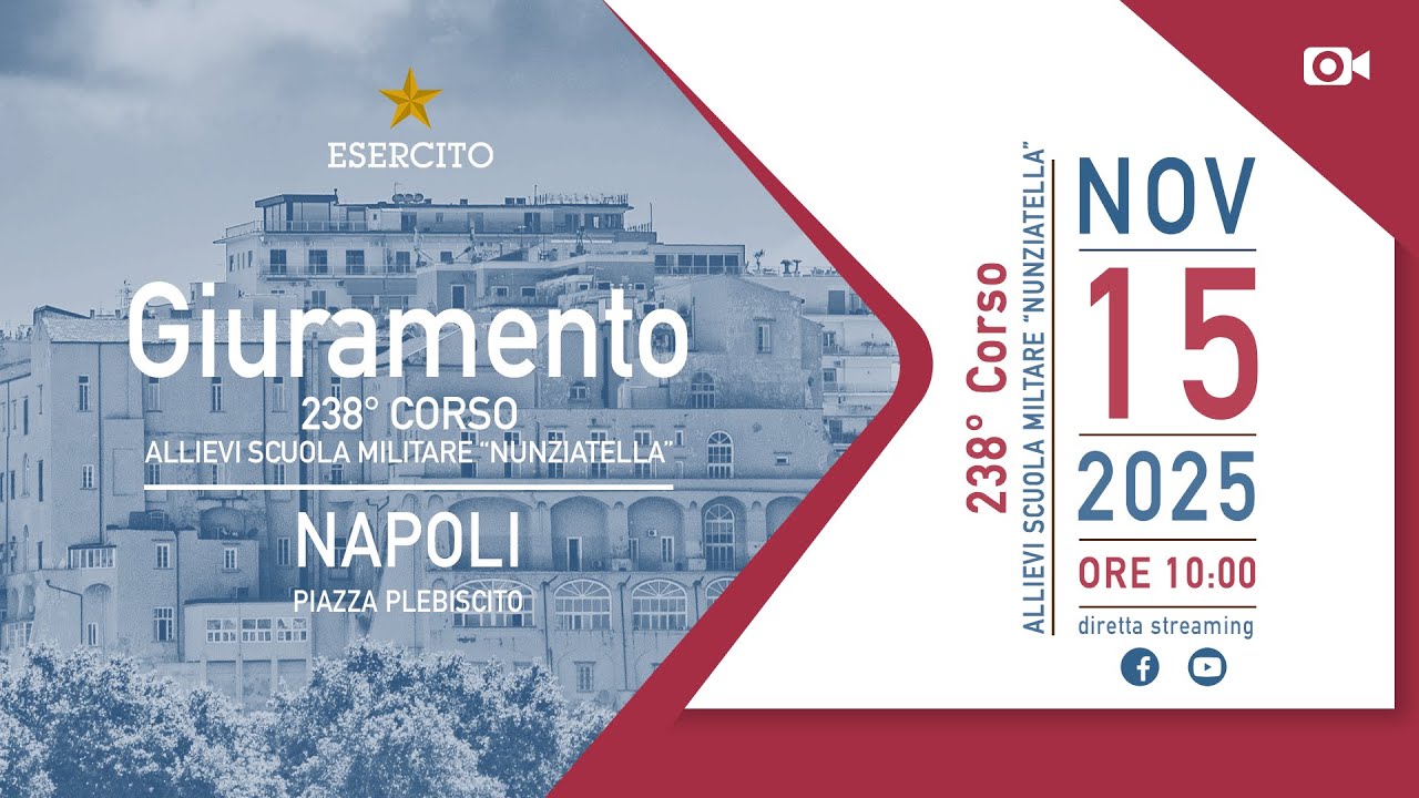 Giuramento degli Allievi del 238° Corso della Scuola Militare 