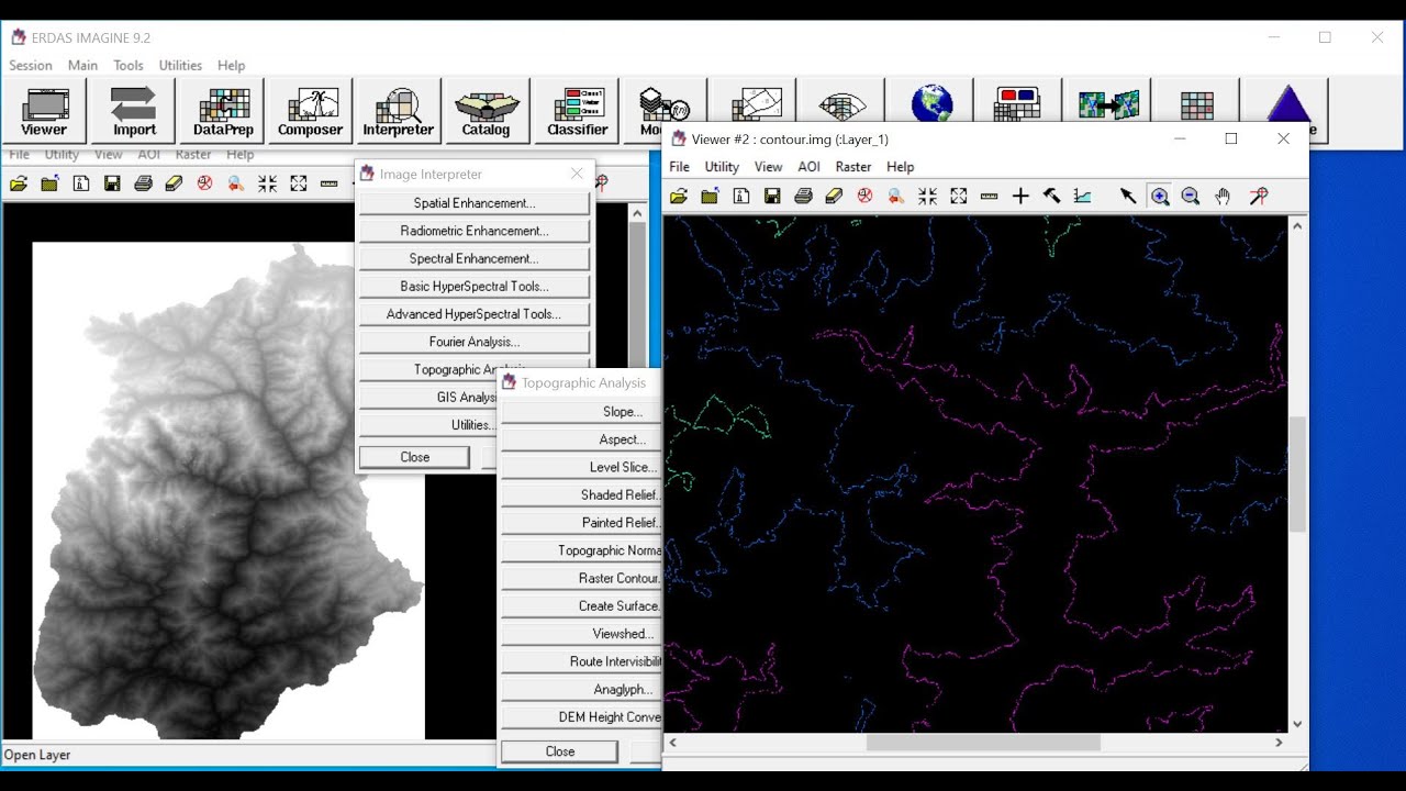 How to process contour generate in Erdas 9.2From DEM (Digital Elevation Model).