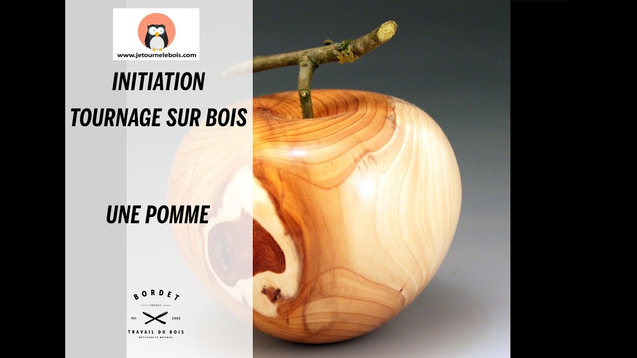 Initiation tournage sur bois :  Une pomme