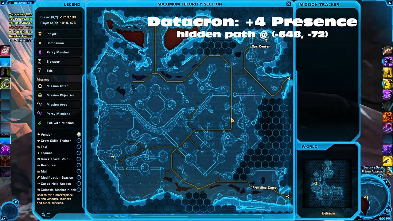 SWTOR Datacron Locations - Belsavis (Republic)