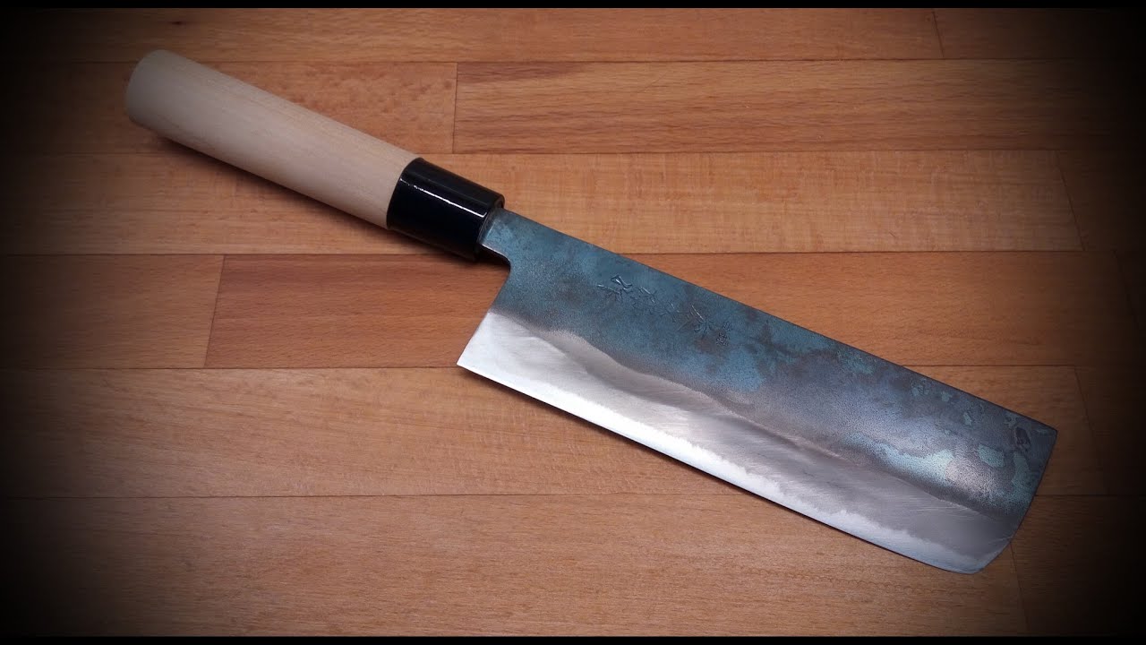 Sharpening TOJIRO SHIROGAMI NAKIRI F-699 with KING 300, 1200 and 6000 grit stones
