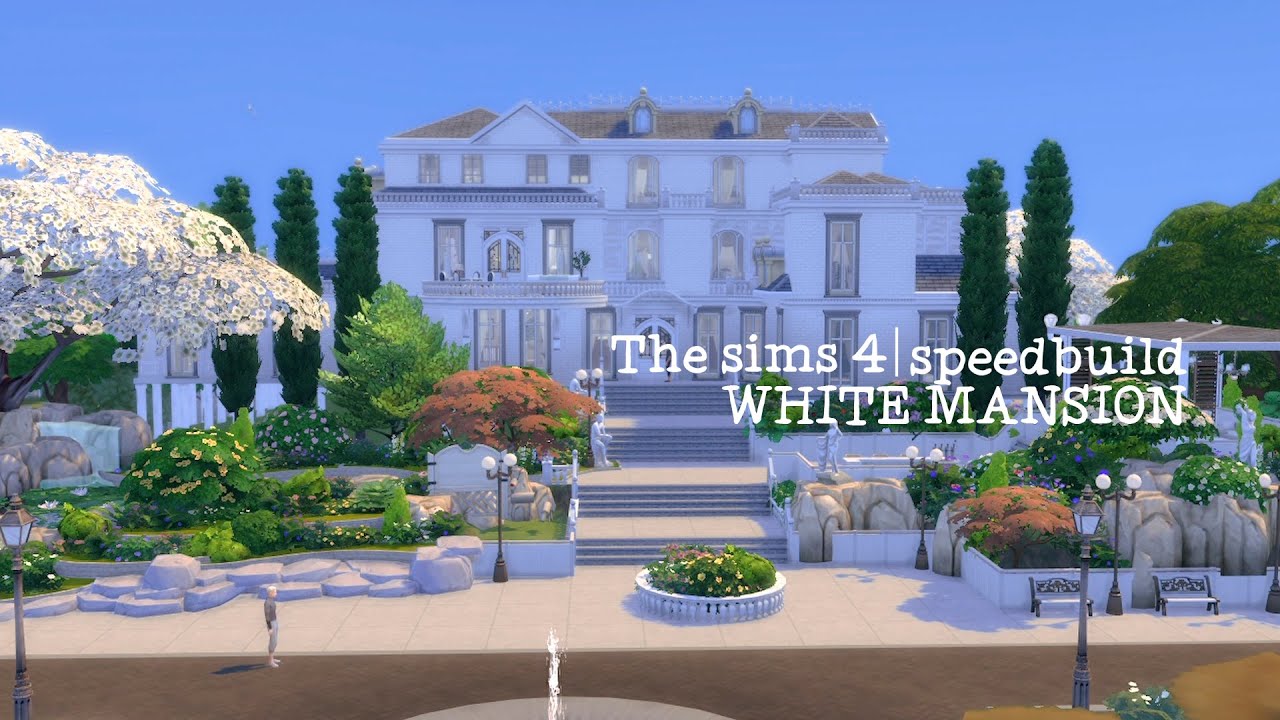 WHITE  MANSION｜The Sims 4｜NOCC｜Speedbuild（Stopmotion）