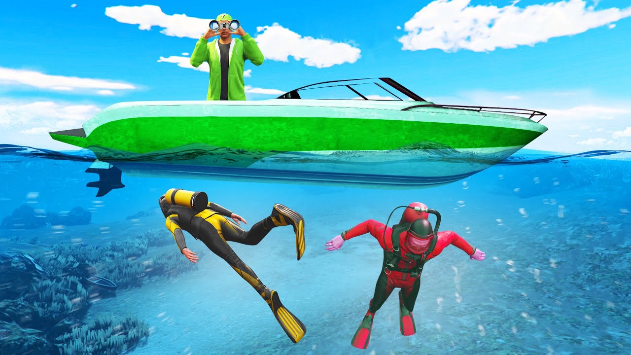 He Will NEVER Find Us UNDERWATER! (GTA 5 Hide and Seek)