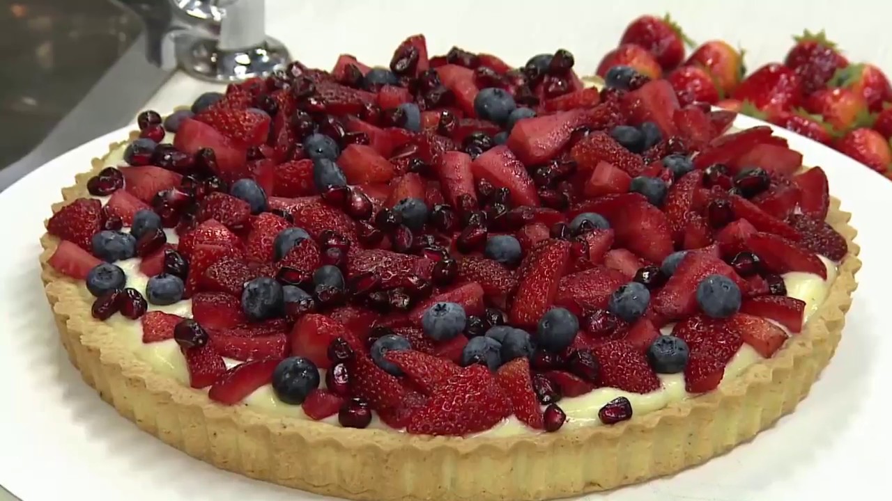 Torta de baunilha com morango! 29/03/18