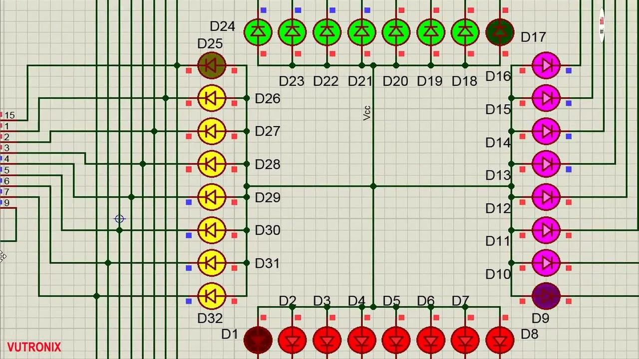 [STE] 32-led chasing using 74HC595 and 555 Timer