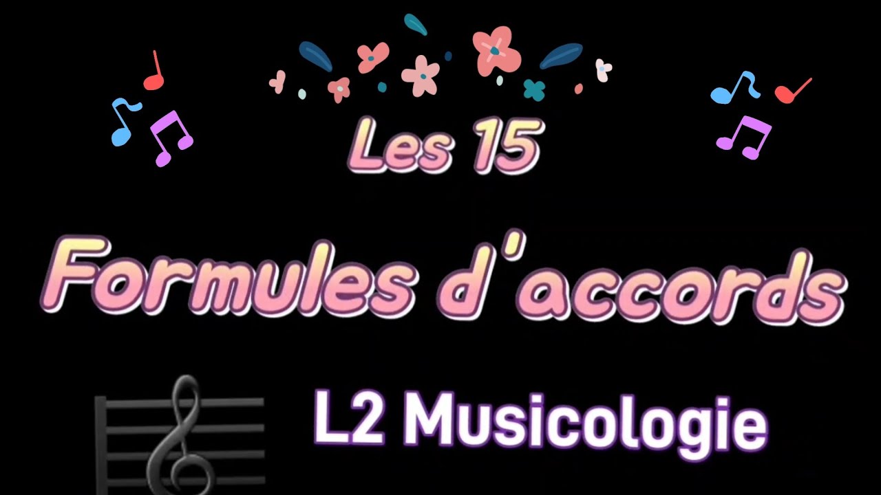 Les formules d'accord-L2 Musicologie
