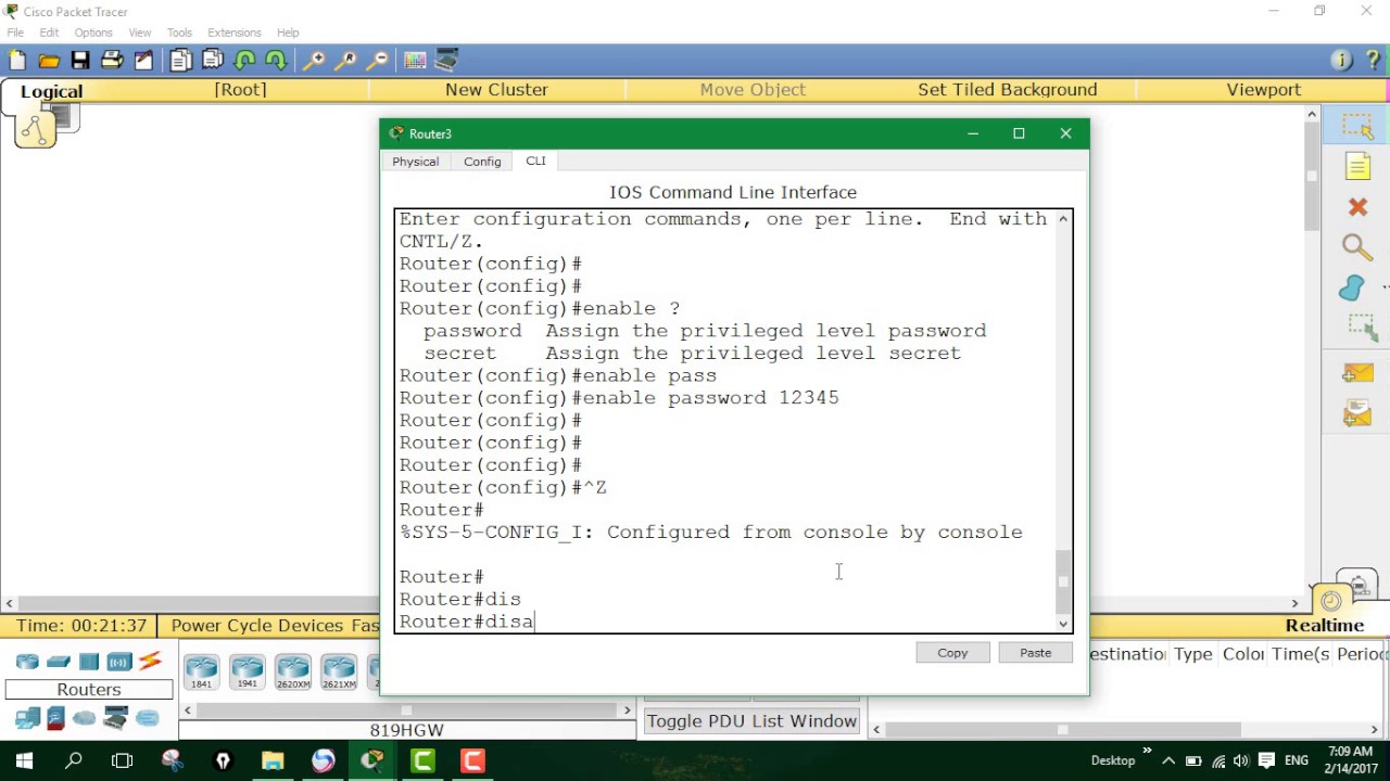 Enable Password - Privileged EXEC mode access