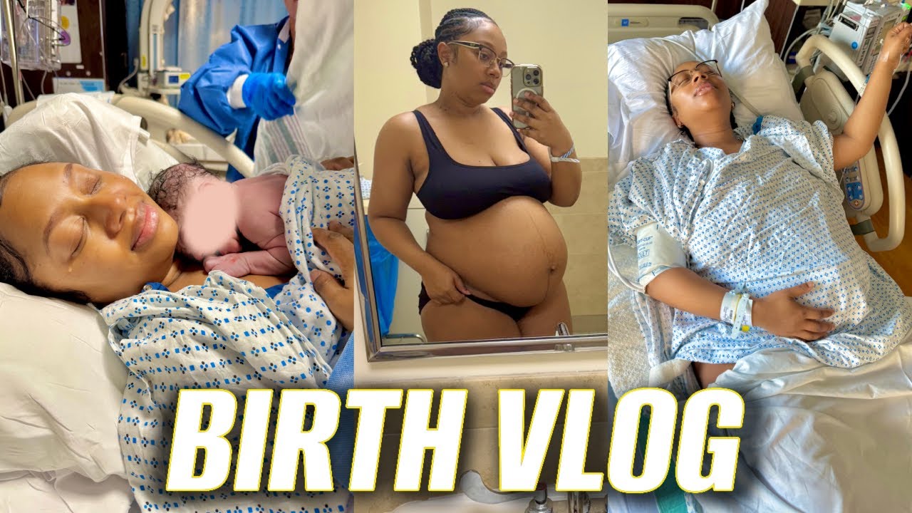 NO EPIDURAL BIRTH VLOG | My RAW Unmedicated Labor and Delivery at 40 Weeks! (Baby #3)