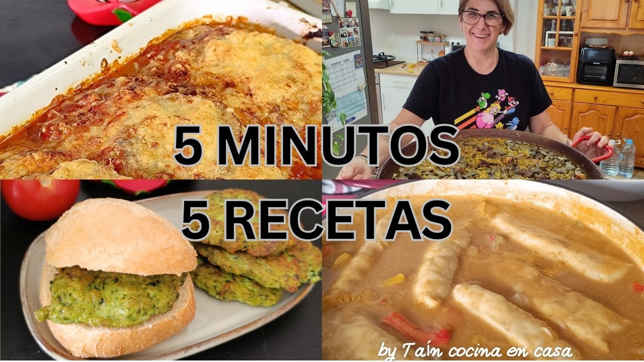 5 recetas caseras explicadas en 5 minutos 👍 Carne, pescado y verduras para todos los gustos✨