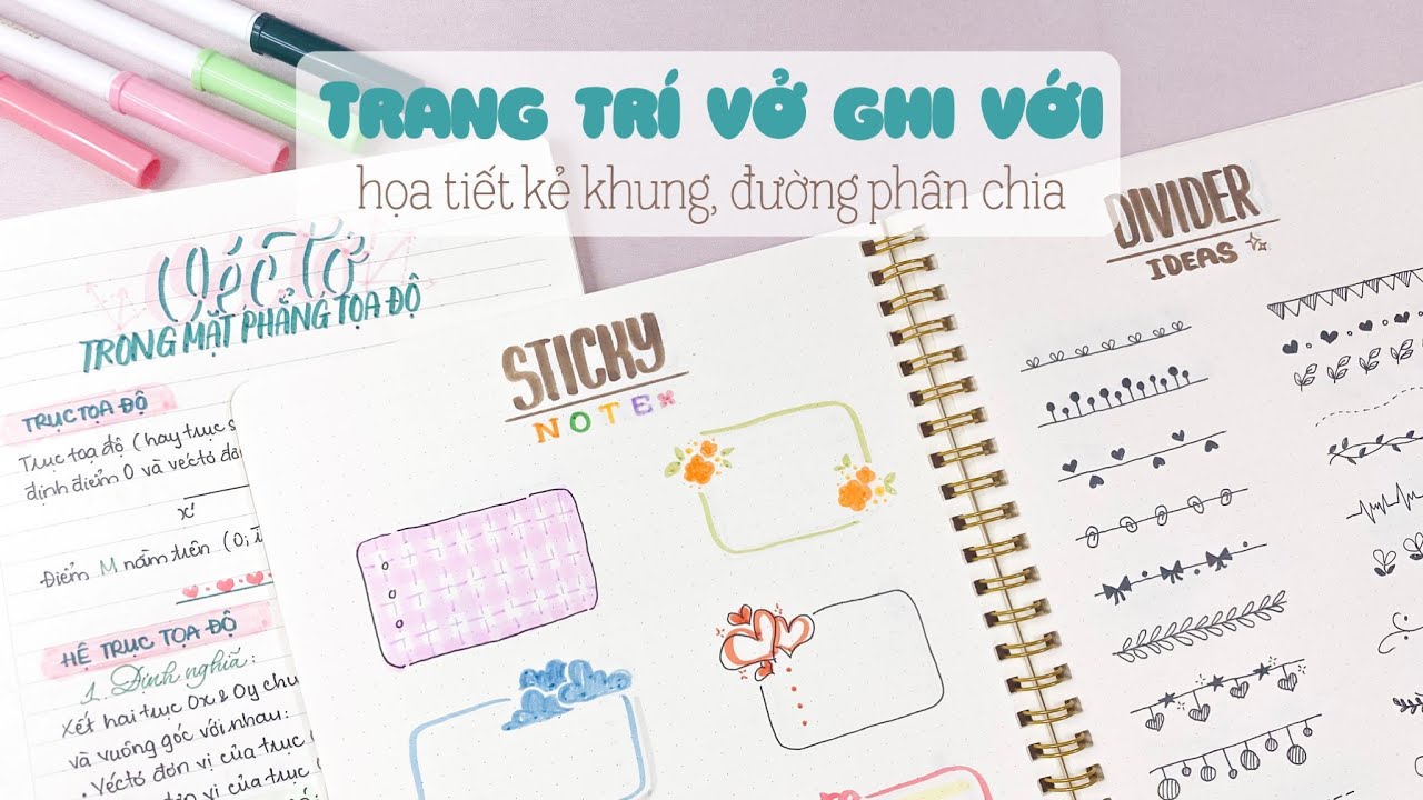 [Calli & Bujo] Gợi ý các mẫu khung và đường phân chia trang trí vở ghi