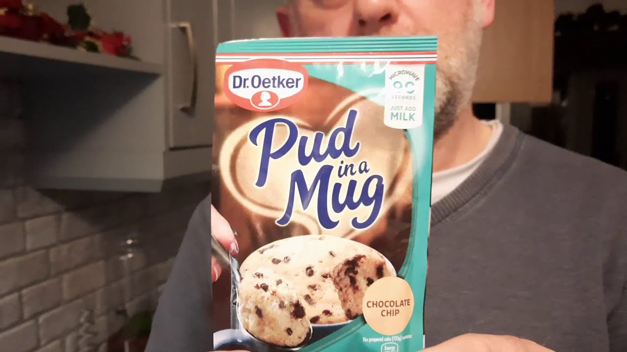 trying a pud in a mug we got from Aldi