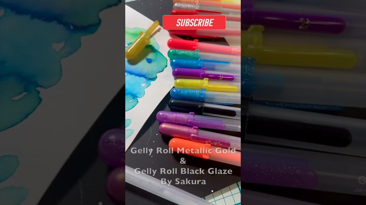 😍FAVORITE MIXED MEDIA ART gel pen😍mixed media art supply short✨favorite sakura gelly roll pens short