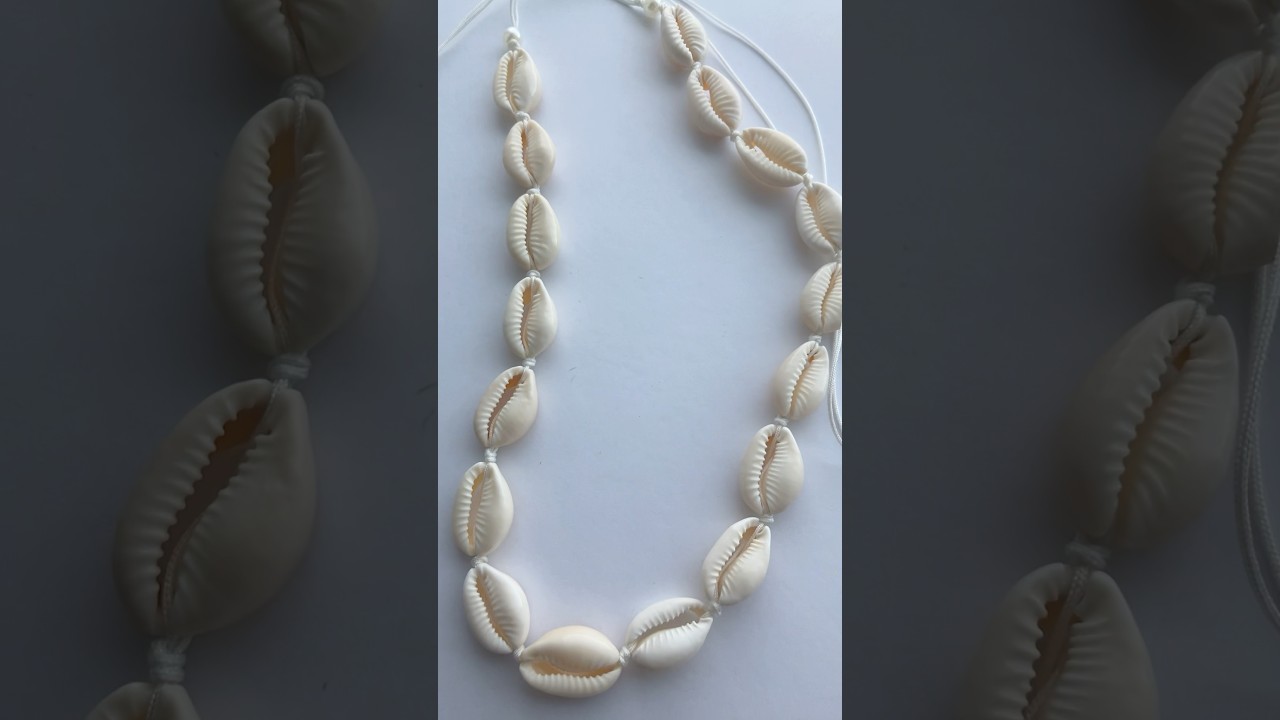 New cowrie shell necklace! 🌊🌺🥥🐚🫶🏼 Available now in my shop! #smallbussiness #jewelry #preppy