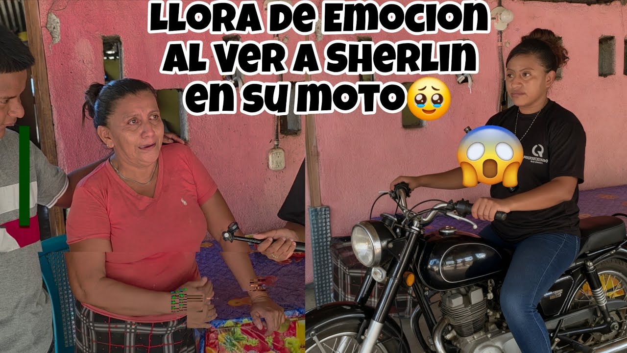 Mamá de Sherlin Termino LLORANDO de la EMOCION😭Vean la Gran Moto que SHERLIN SE Compro
